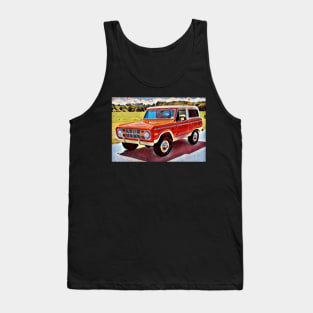 Classic Orange Ford Bronco Tank Top